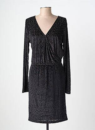 Rochie midi mâneci lungi mâneci lungi negru ICHI femeie
