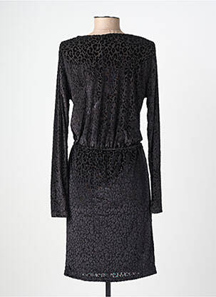 Rochie midi mâneci lungi mâneci lungi negru ICHI femeie