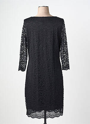 Rochie scurtă mâneci 3/4 mâneci 3/4 negru REVD'ELLE femeie