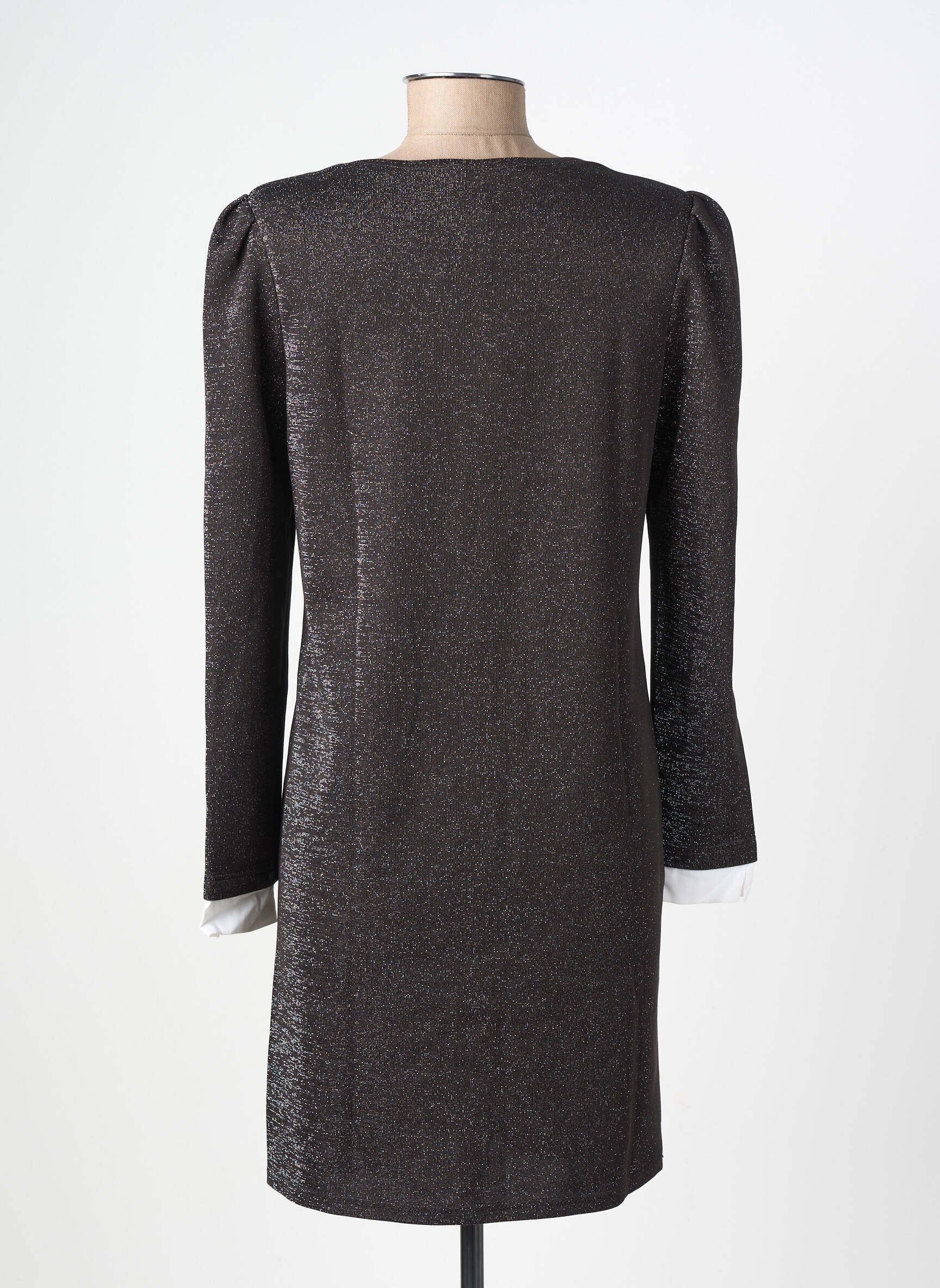 Rochie scurtă mâneci lungi mâneci lungi negru EMA BLUE'S femeie