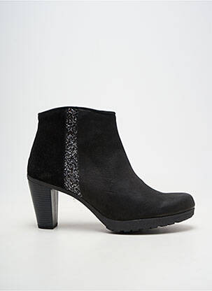 Botine/ghete vârf ascuțit toc de 7 la 9 cm negru REQINS femeie