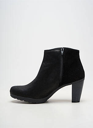 Botine/ghete vârf ascuțit toc de 7 la 9 cm negru REQINS femeie
