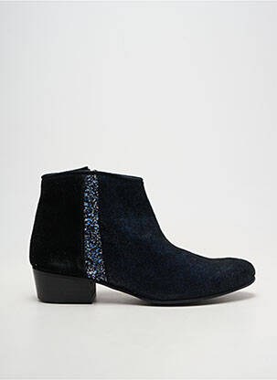 Botine/ghete cubanez toc plat până la 3 cm negru REQINS femeie