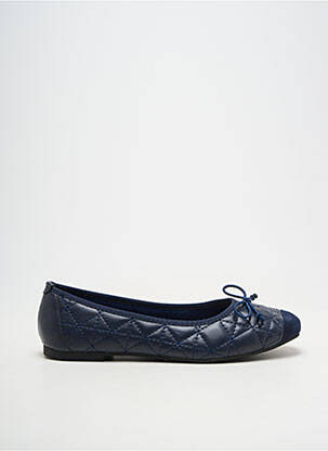 Balerine vârf rotund toc plat până la 3 cm albastru PRETTY SHOES femeie