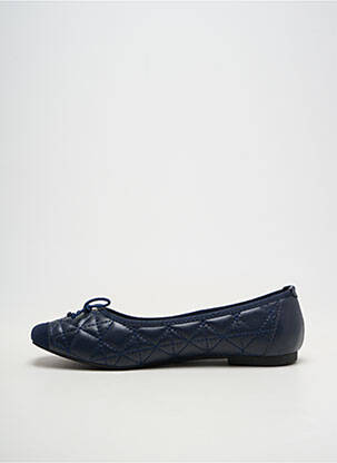 Balerine vârf rotund toc plat până la 3 cm albastru PRETTY SHOES femeie