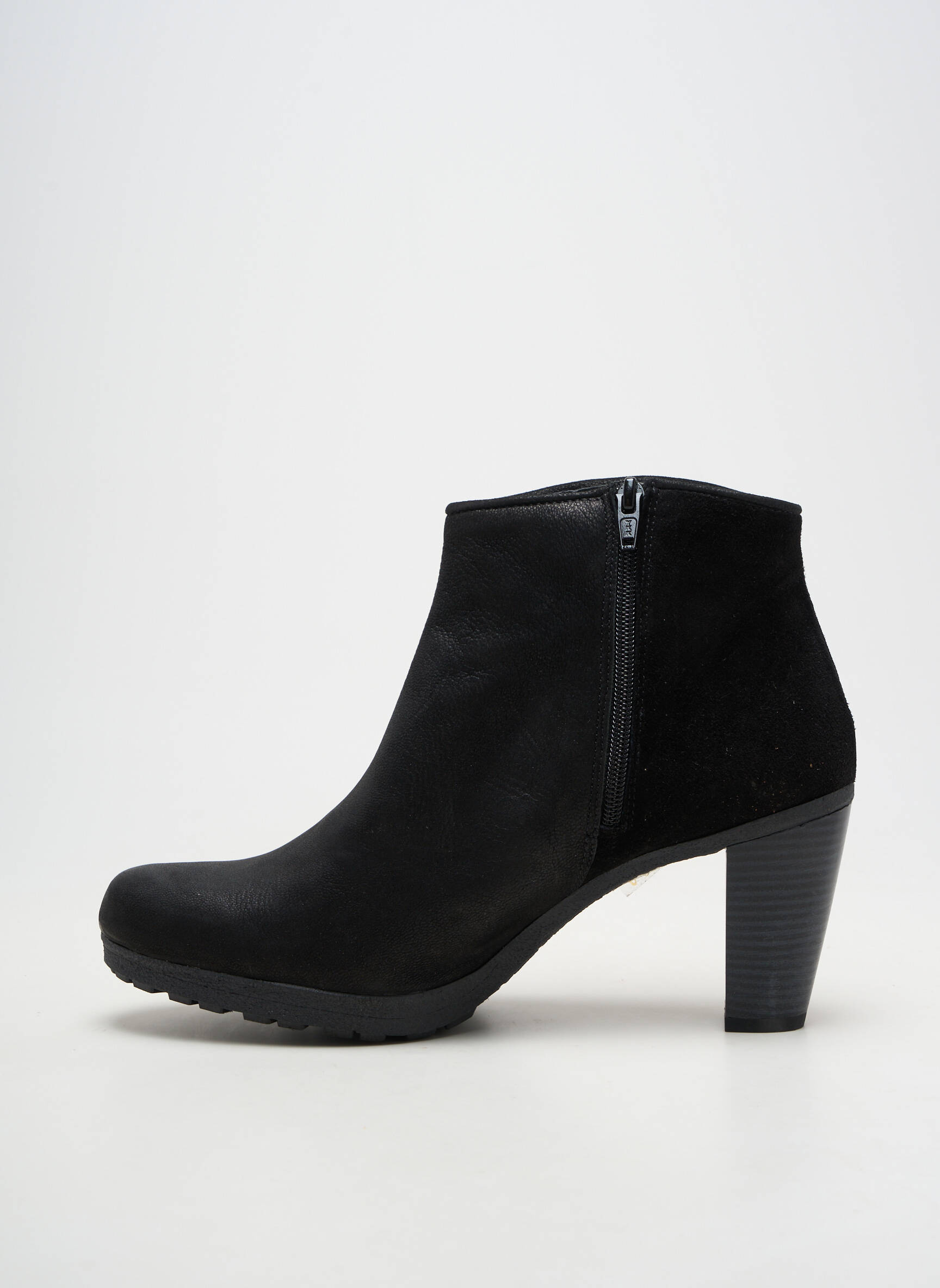 Botine/ghete vârf ascuțit toc de 7 la 9 cm negru REQINS femeie