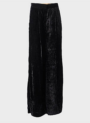 Pantalon larg talie cu cleme talie înaltă negru TOMMY HILFIGER femeie