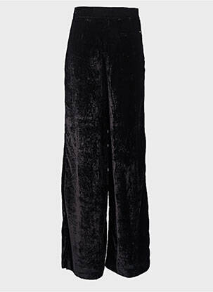Pantalon larg talie cu cleme talie înaltă negru TOMMY HILFIGER femeie