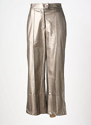Pantalon larg închidere cu fermoar sub clapetă cu nasturi mărime normală bej LES TROPEZIENNES PAR M.BELARBI femeie
