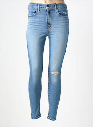 Blugi skinny efect uzat decolorat talie înaltă albastru LEVI'S femeie