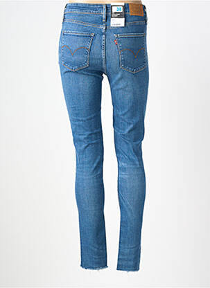 Blugi skinny efect uzat decolorat talie înaltă albastru LEVI'S femeie