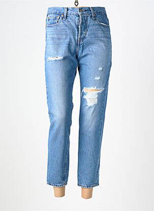 Blugi cu croială slim efect uzat decolorat mărime normală albastru LEVI'S femeie