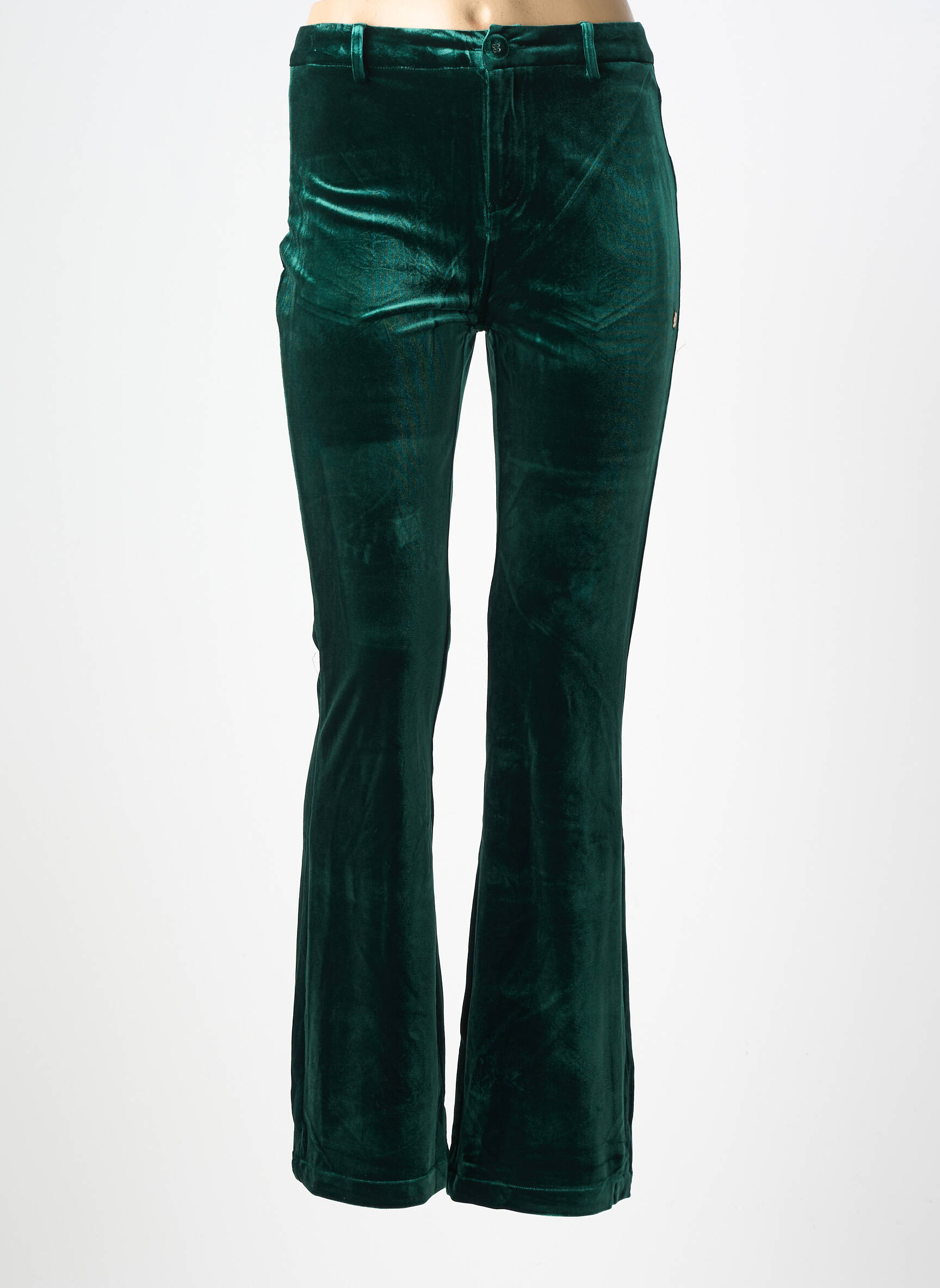 Pantalon evazat elasticitate mărime normală verde LES TROPEZIENNES PAR M.BELARBI femeie