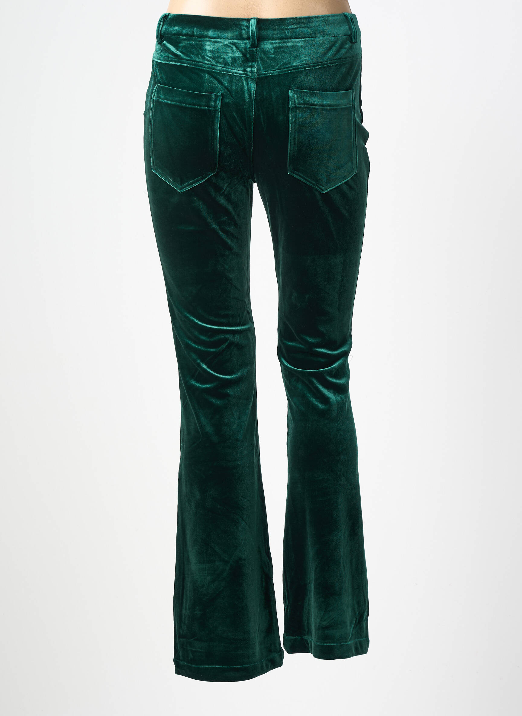 Pantalon evazat elasticitate mărime normală verde LES TROPEZIENNES PAR M.BELARBI femeie
