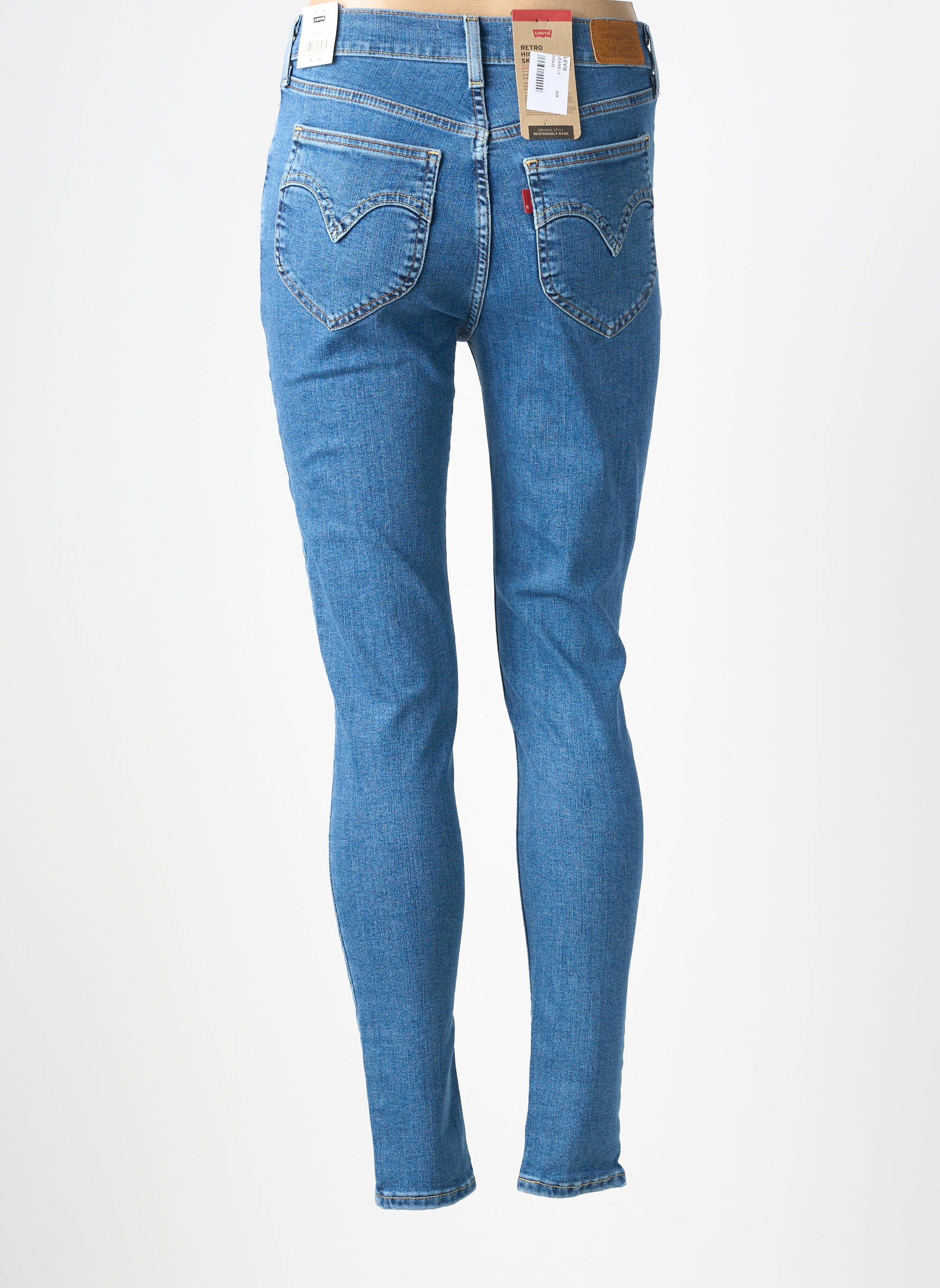 Blugi skinny talie înaltă talie înaltă albastru LEVI'S femeie