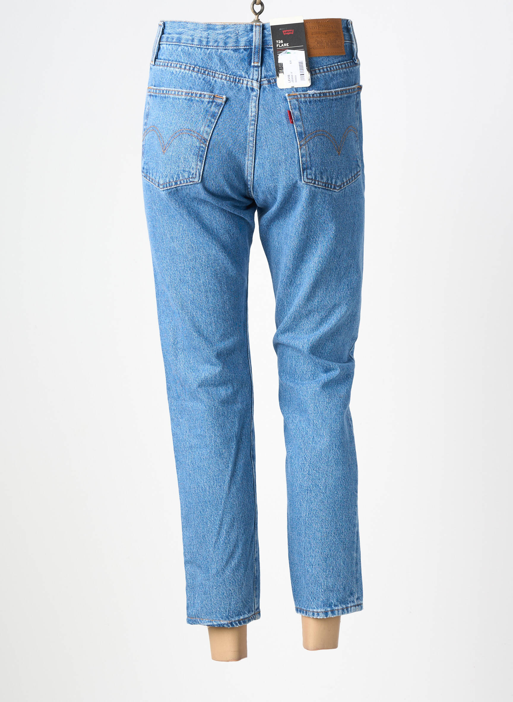 Blugi cu croială slim efect uzat decolorat mărime normală albastru LEVI'S femeie