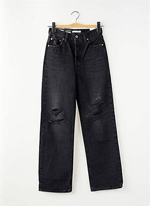 Blugi cu croială dreaptă efect uzat decolorat mărime normală negru LEVI'S femeie
