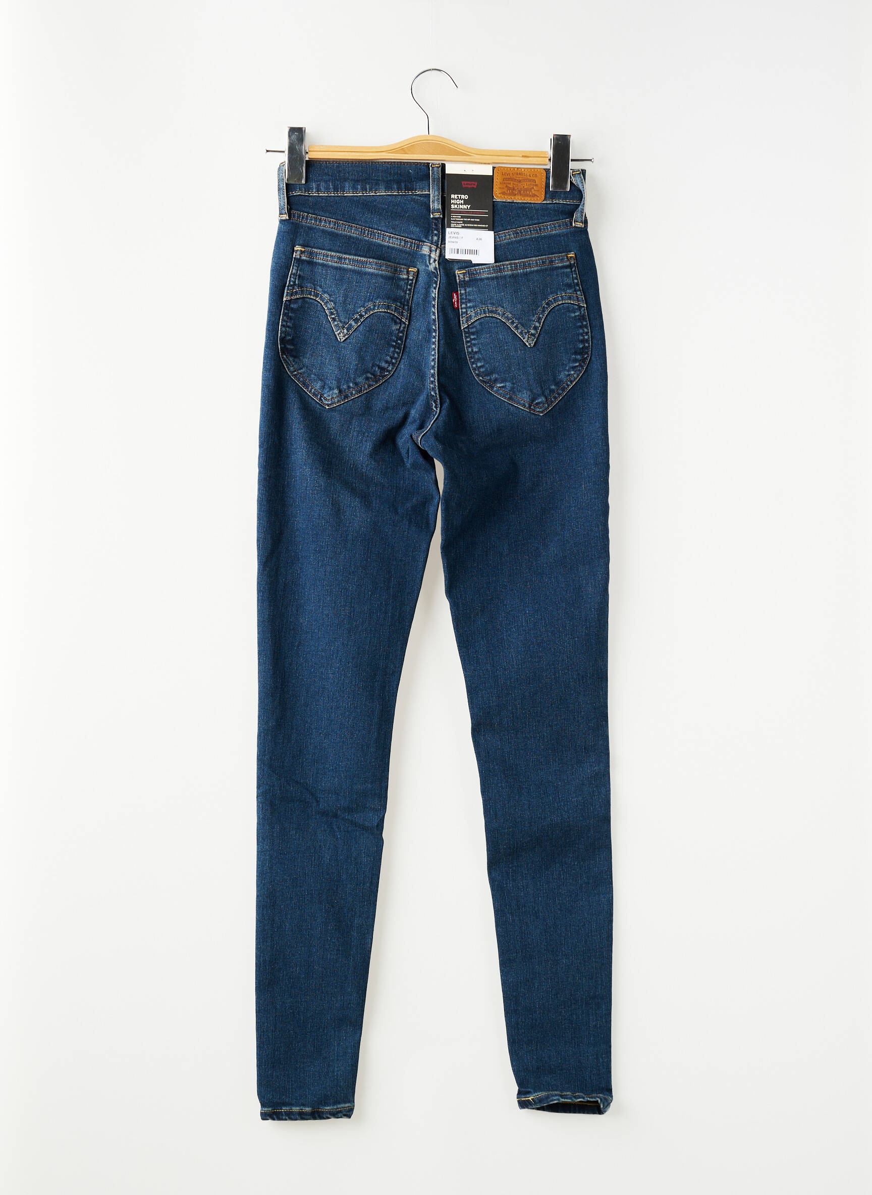 Blugi skinny țesătură brută mărime normală albastru LEVI'S femeie