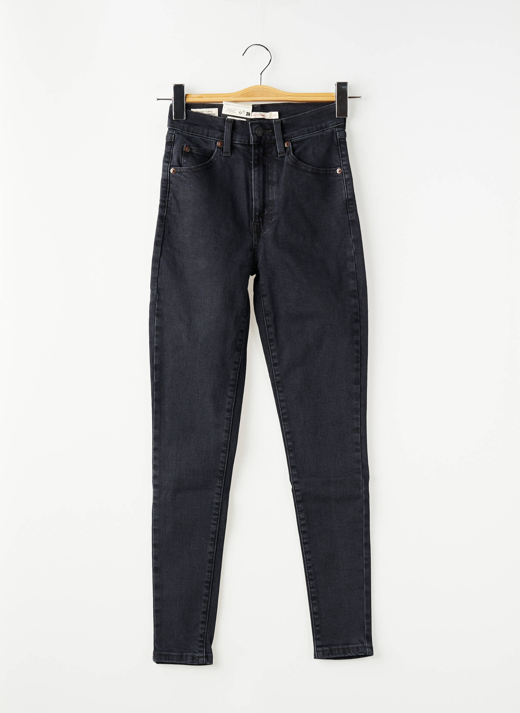 Blugi skinny țesătură brută mărime normală negru LEVI'S femeie