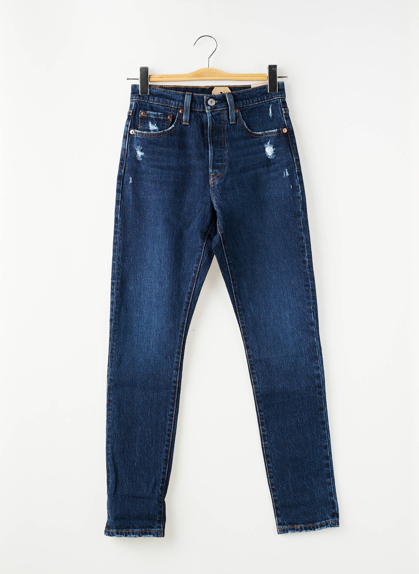 Blugi cu croială slim țesătură brută mărime normală albastru LEVI'S femeie