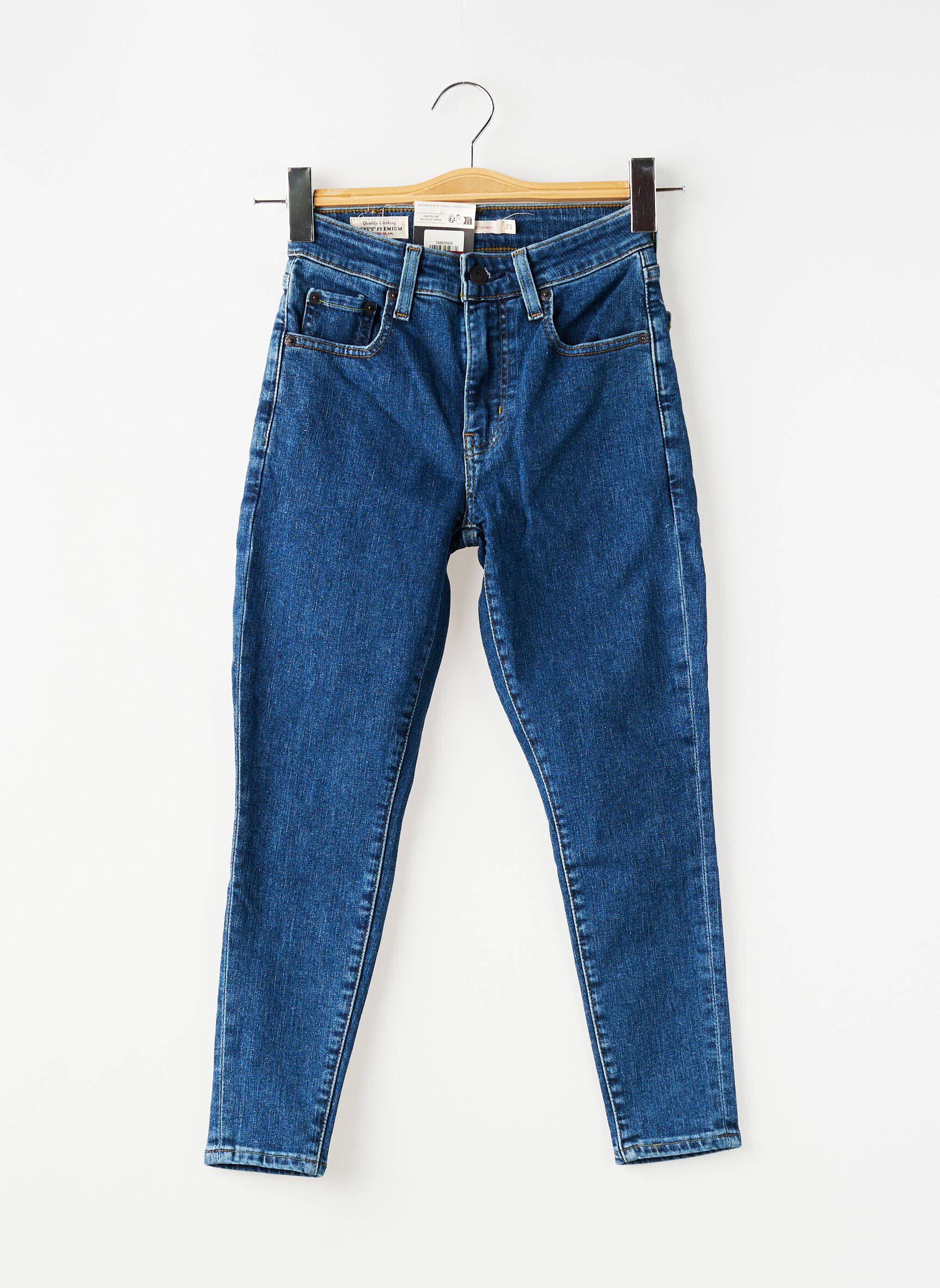 Blugi skinny țesătură brută mărime normală albastru LEVI'S femeie