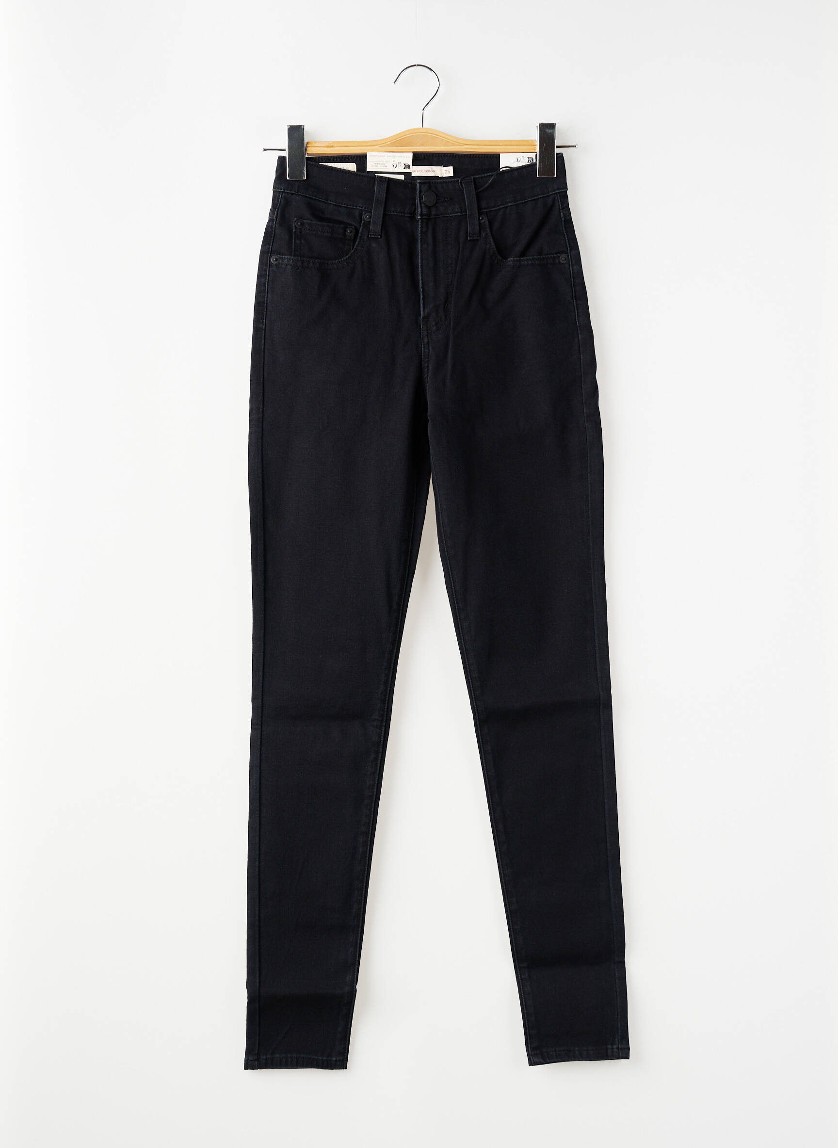 Blugi skinny țesătură brută mărime normală negru LEVI'S femeie