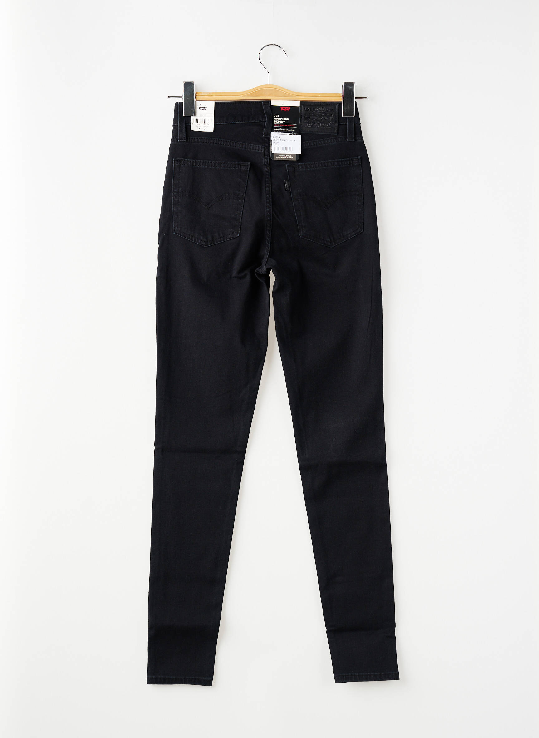 Blugi skinny țesătură brută mărime normală negru LEVI'S femeie