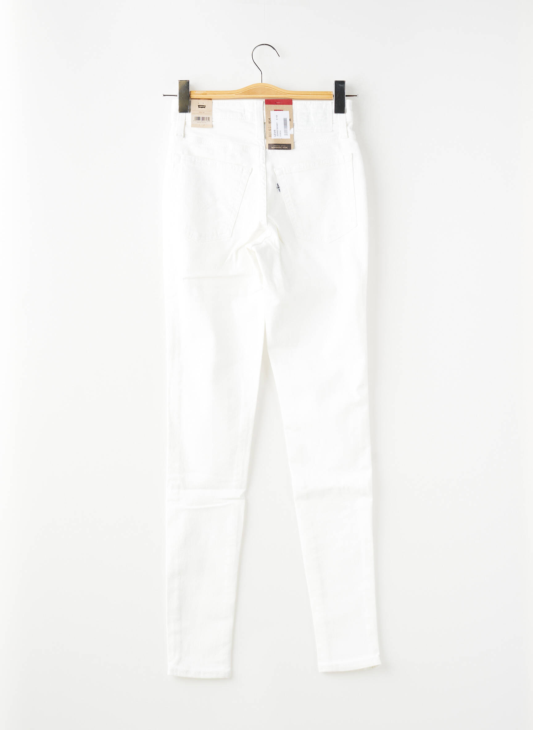 Blugi skinny țesătură brută mărime normală bej LEVI'S femeie