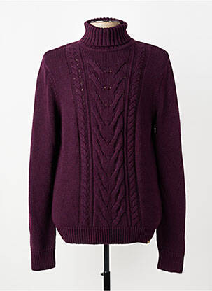 Pulover cu guler înalt elasticitate mâneci lungi violet FACONNABLE bărbat