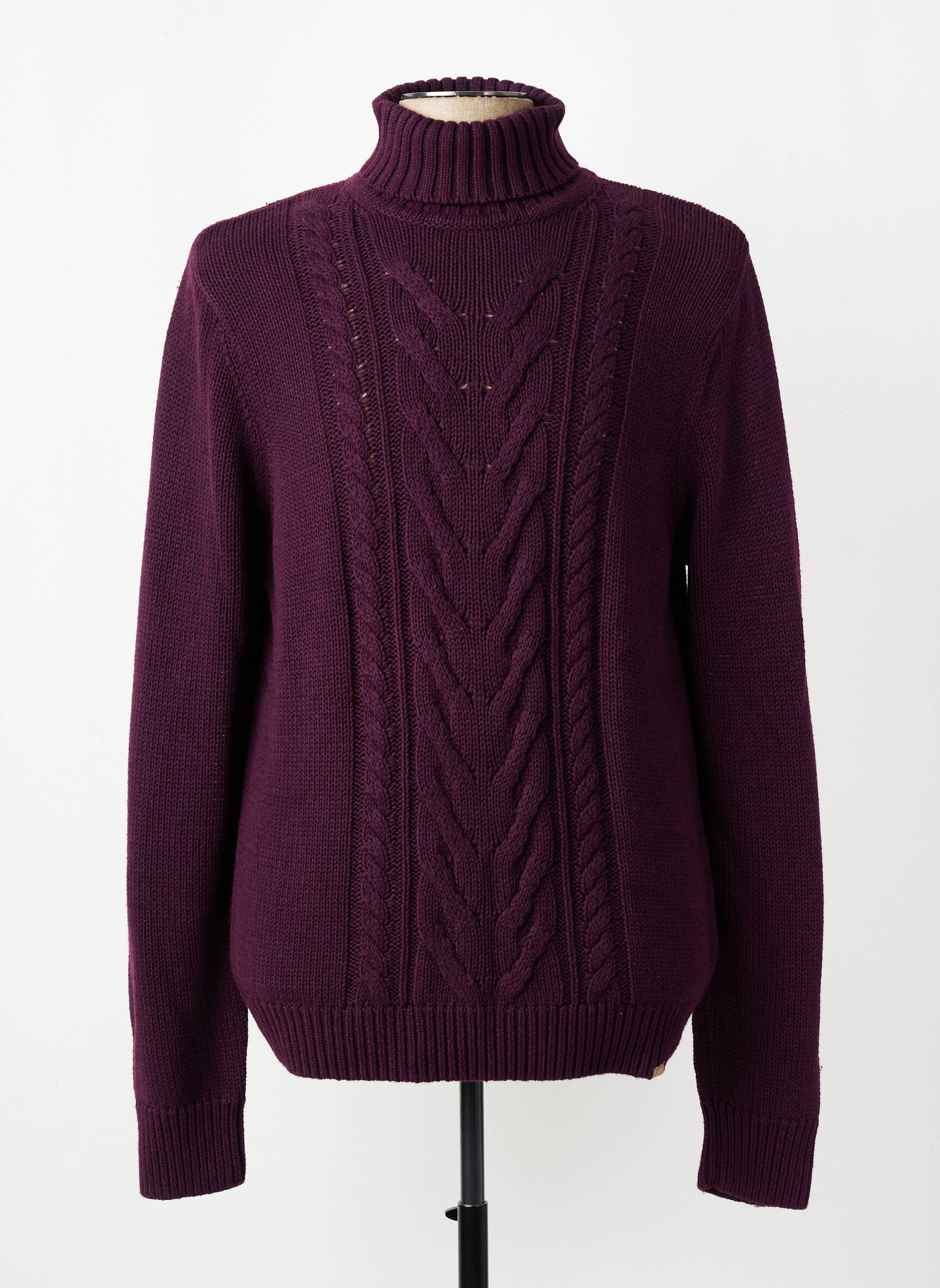 Pulover cu guler înalt elasticitate mâneci lungi violet FACONNABLE bărbat