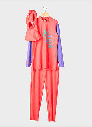 Set pantaloni mâneci lungi portocalie ARENA fată