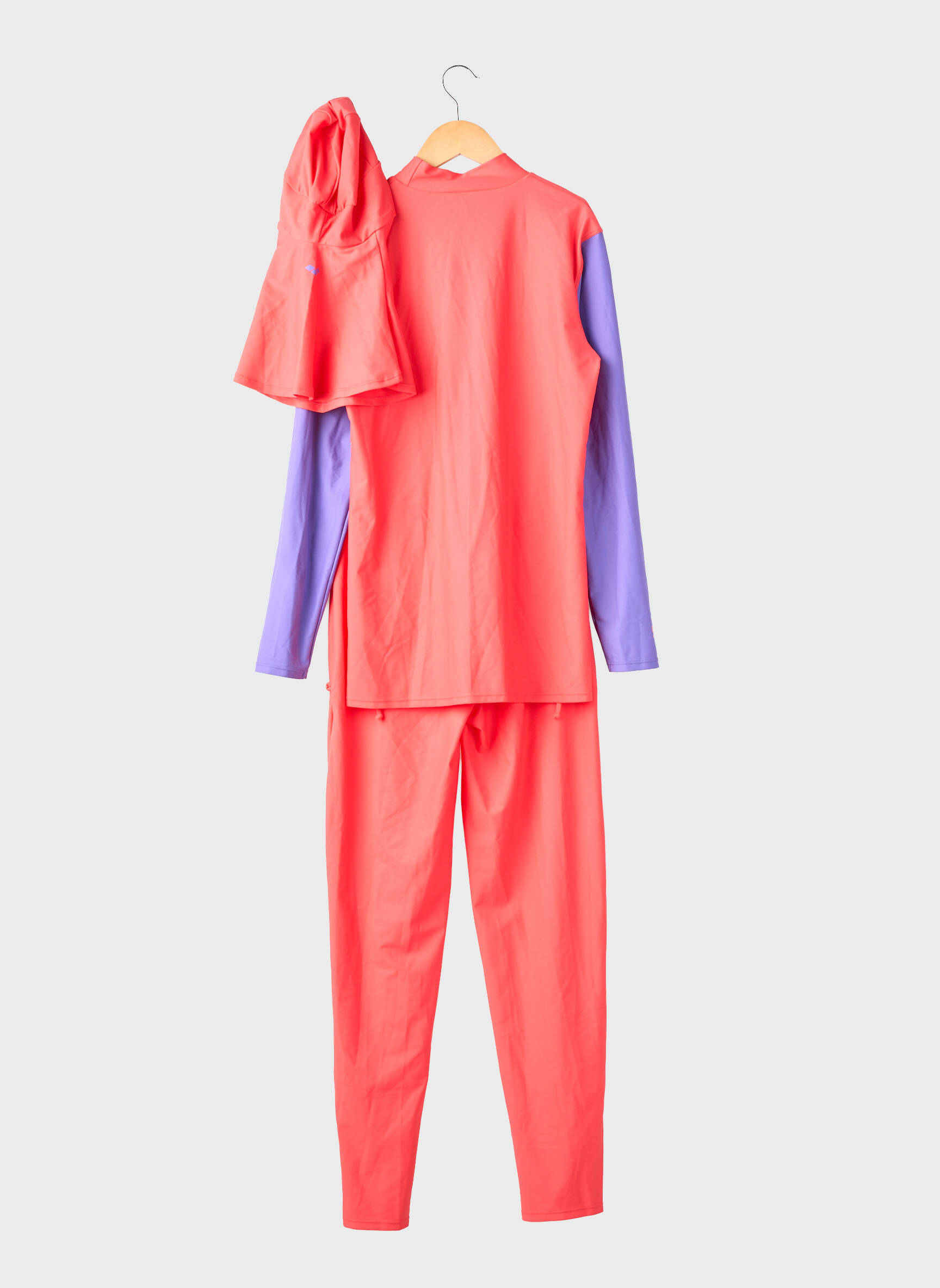 Set pantaloni mâneci lungi portocalie ARENA fată