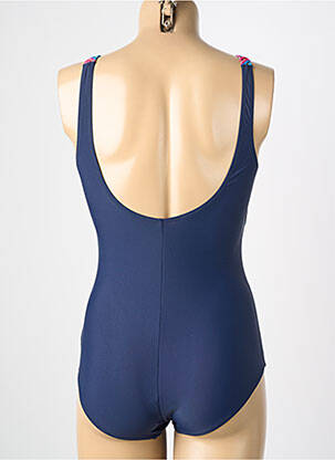 Costum de baie dintr-o singură piesă efect material satinat top sutien modelat albastru DAMART femeie
