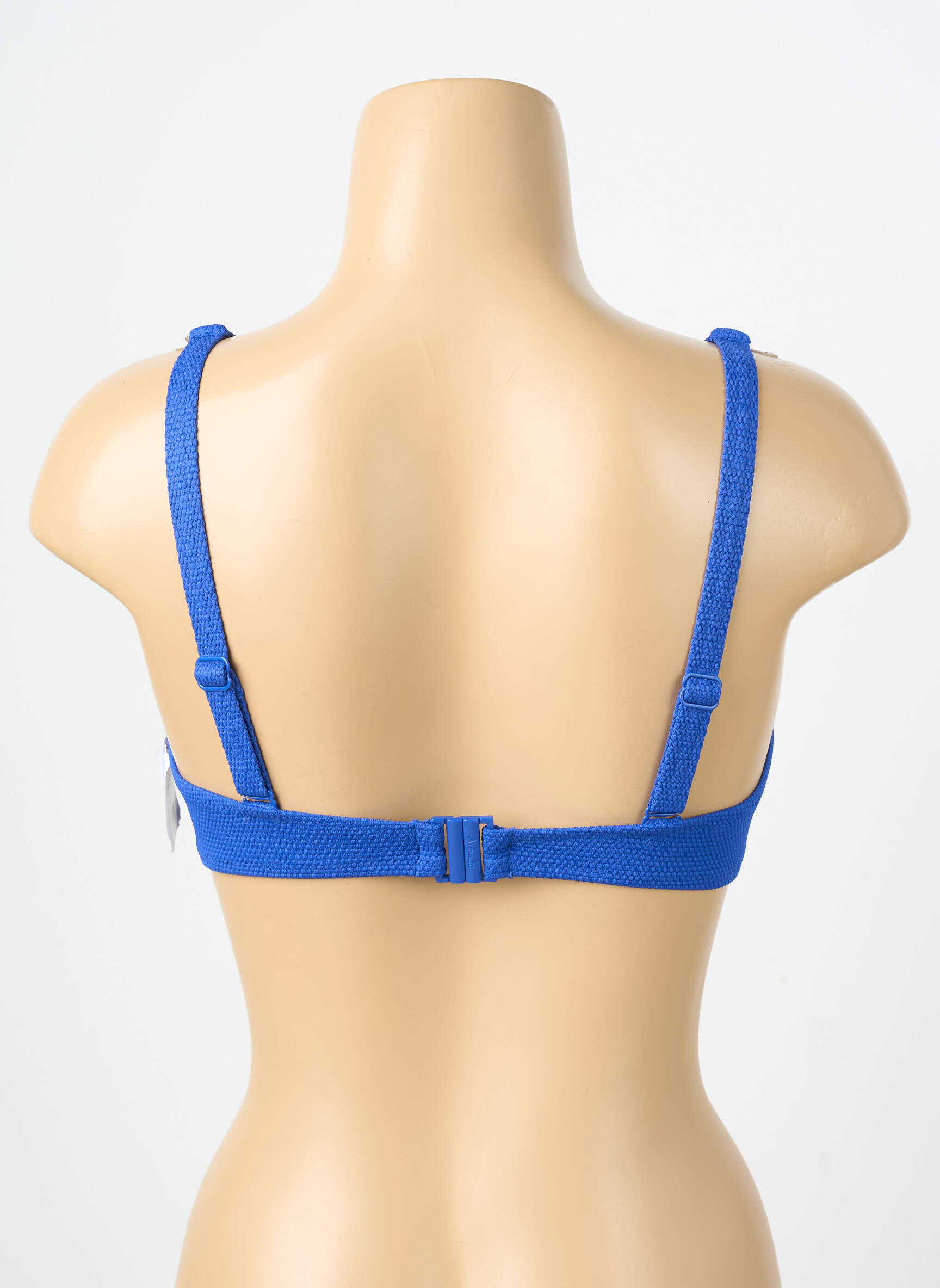 Sutien de costum de baie bretele elastice reglabile sutien balconet cu decolteu înalt albastru AUBADE femeie