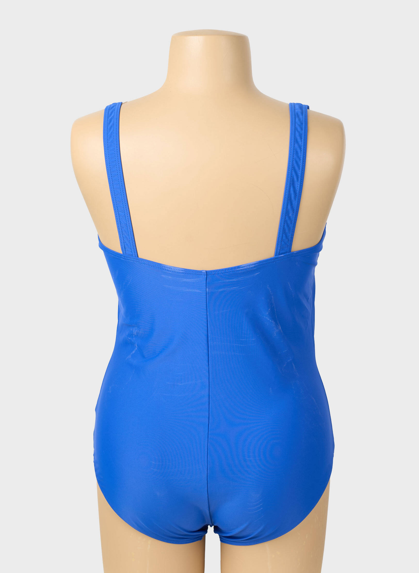 Costum de baie dintr-o singură piesă efect material satinat top sutien modelat albastru DAMART femeie