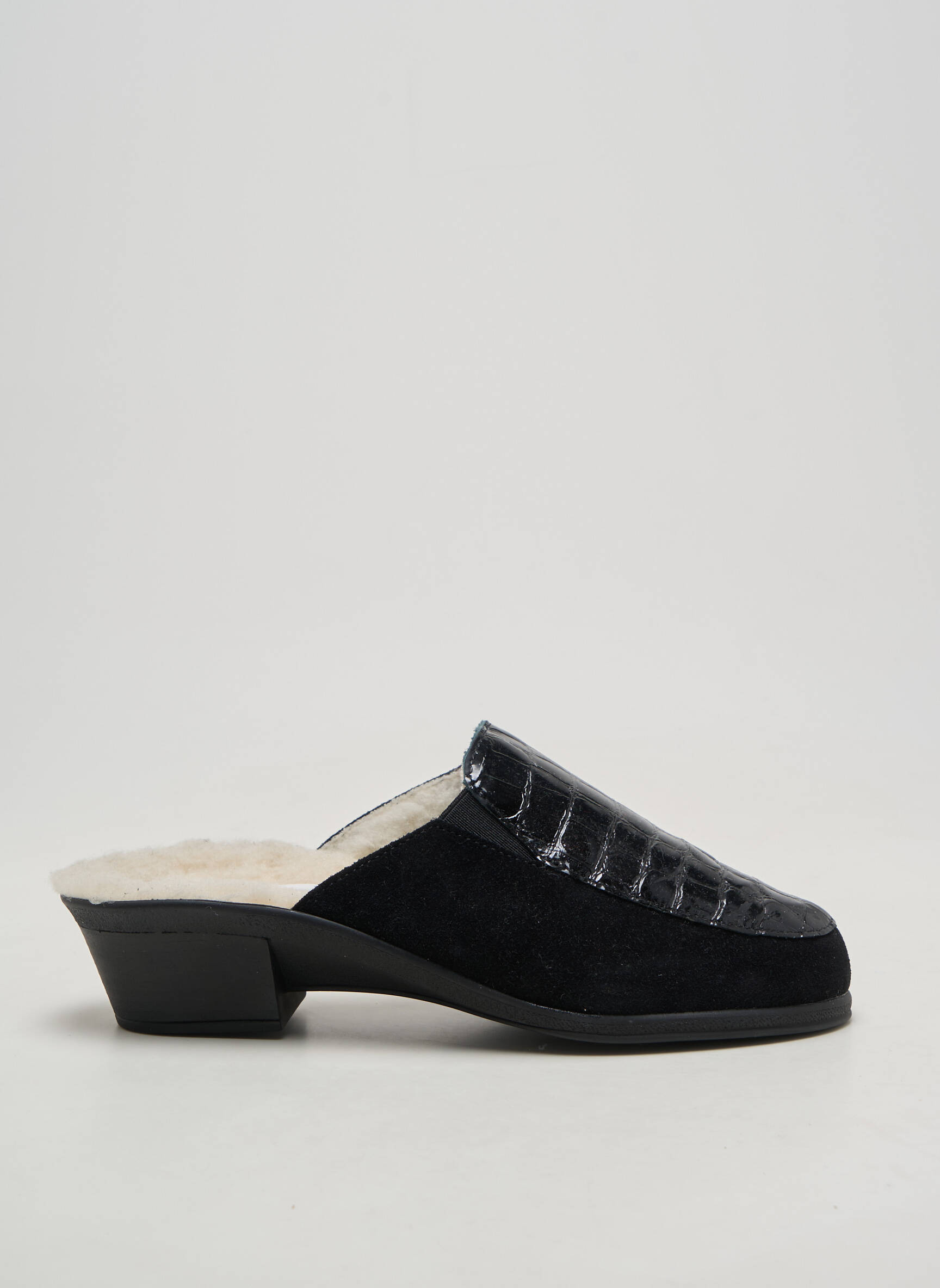 Papuci/pantofi de casă umplută toc de 4 la 6 cm negru SEDAGYL femeie