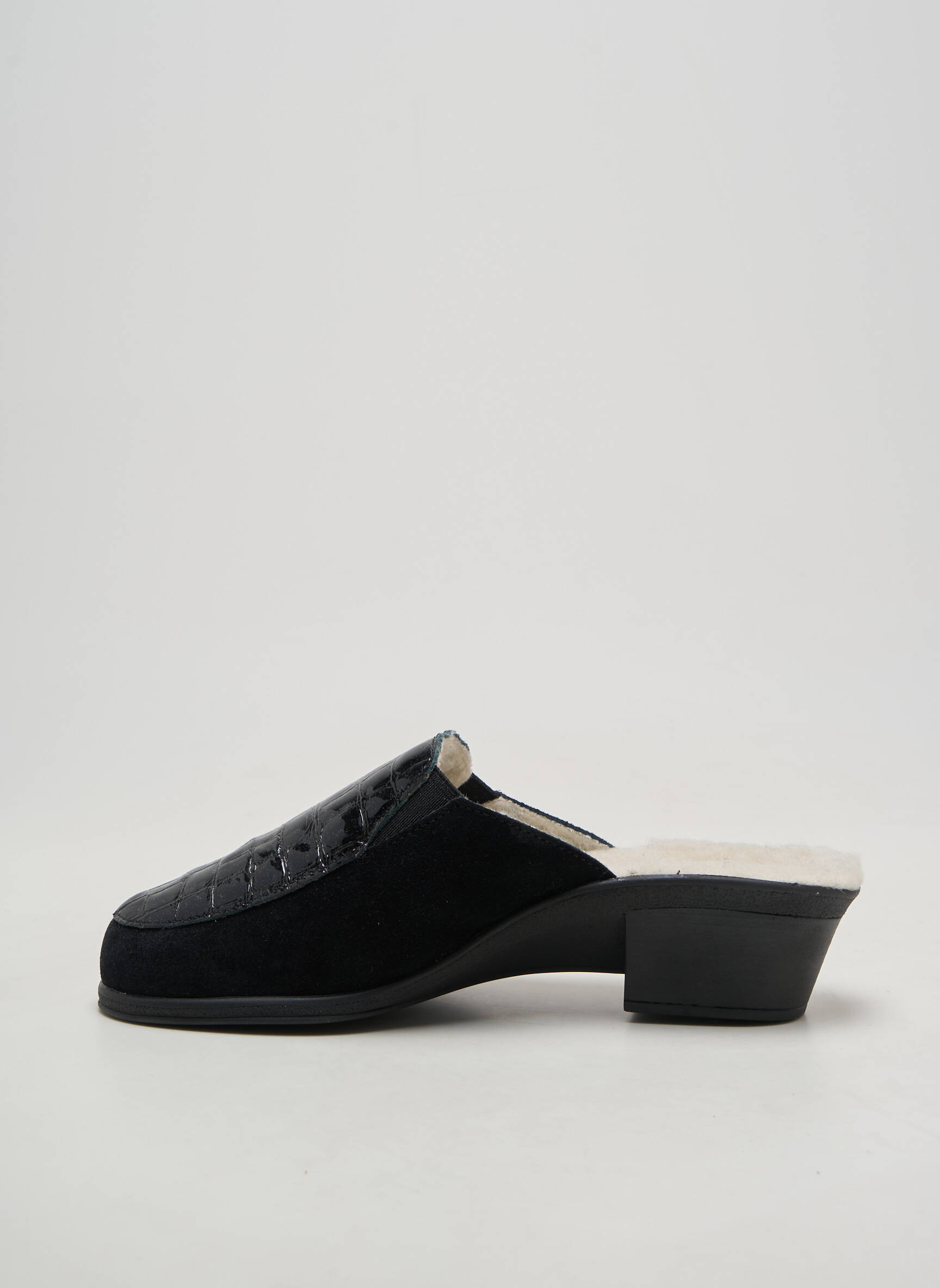 Papuci/pantofi de casă umplută toc de 4 la 6 cm negru SEDAGYL femeie
