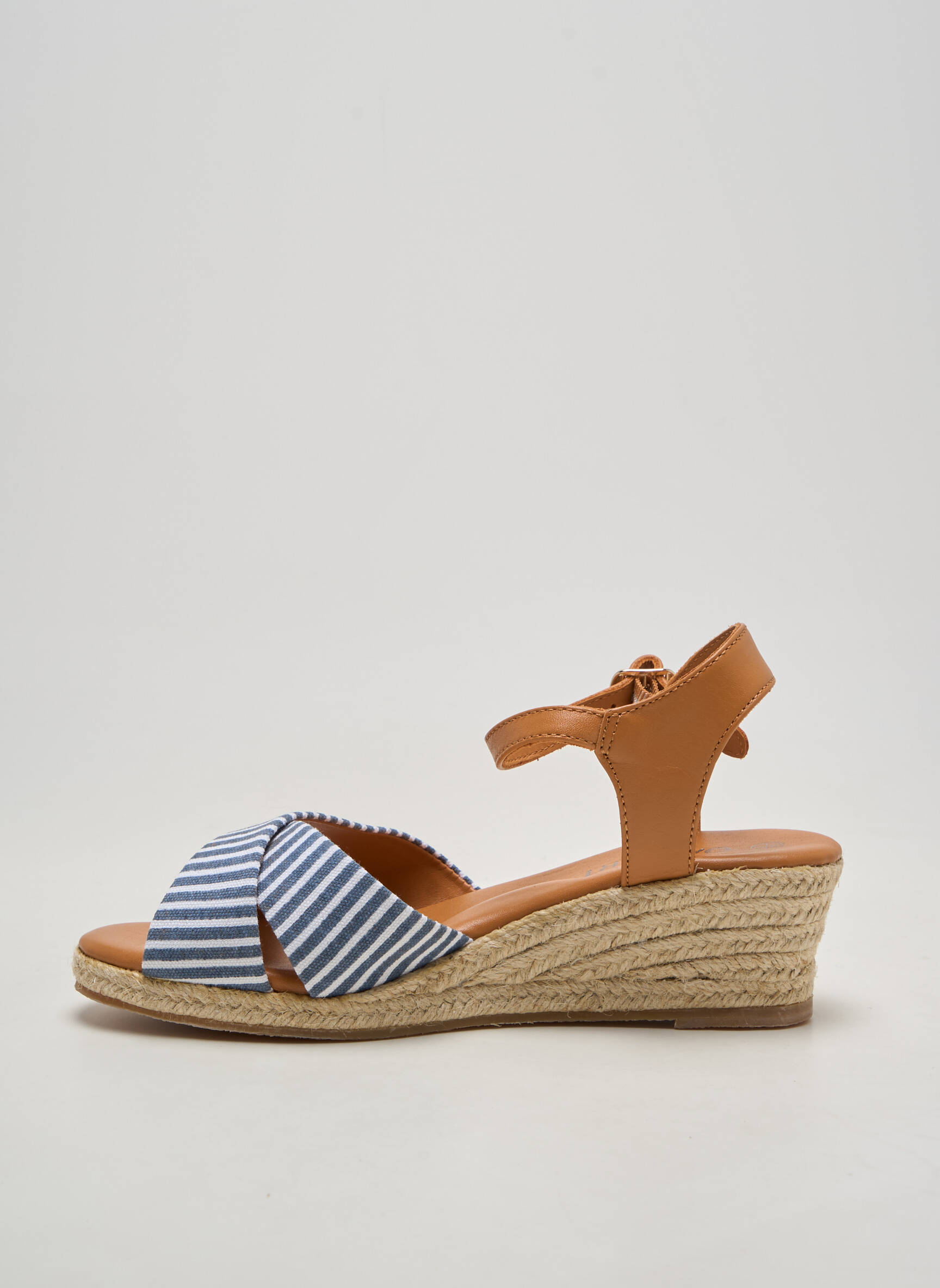 Sandale/pantofi decupați toc platformă toc de 4 la 6 cm albastru DAMART femeie