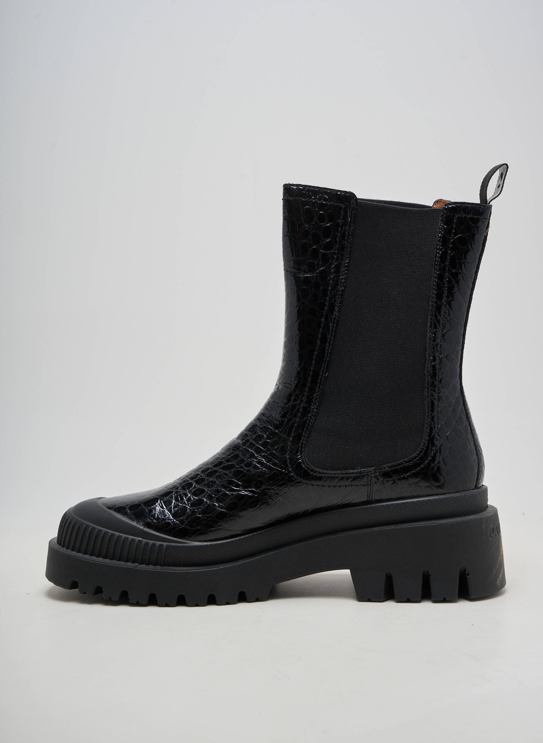 Botine/ghete toc mic toc de 4 la 6 cm negru PATAUGAS femeie