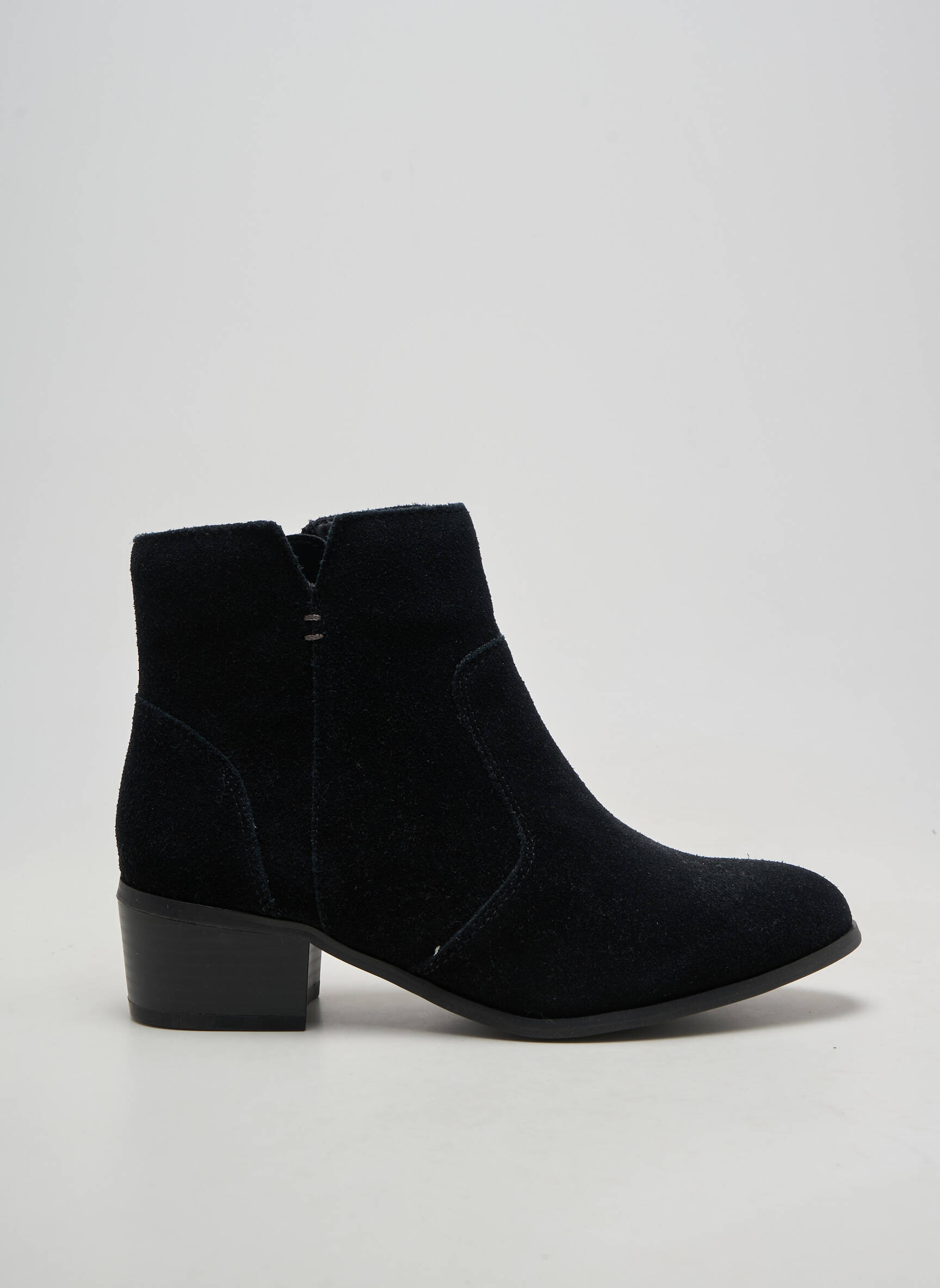 Botine/ghete vârf rotund toc de 4 la 6 cm negru DAMART femeie