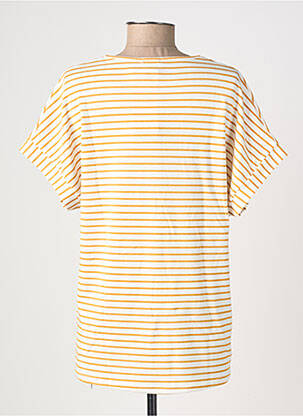 Tricou croială dreaptă mâneci scurte galben DREAM VALLEY femeie