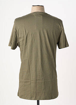 Tricou broderie mâneci scurte verde OAKS VALLEY bărbat