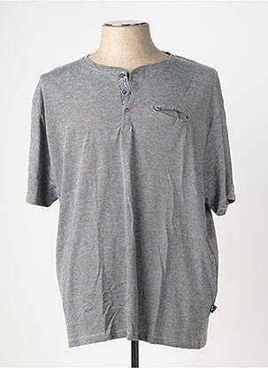 Tricou guler tunisian mâneci scurte gri OAKS VALLEY bărbat