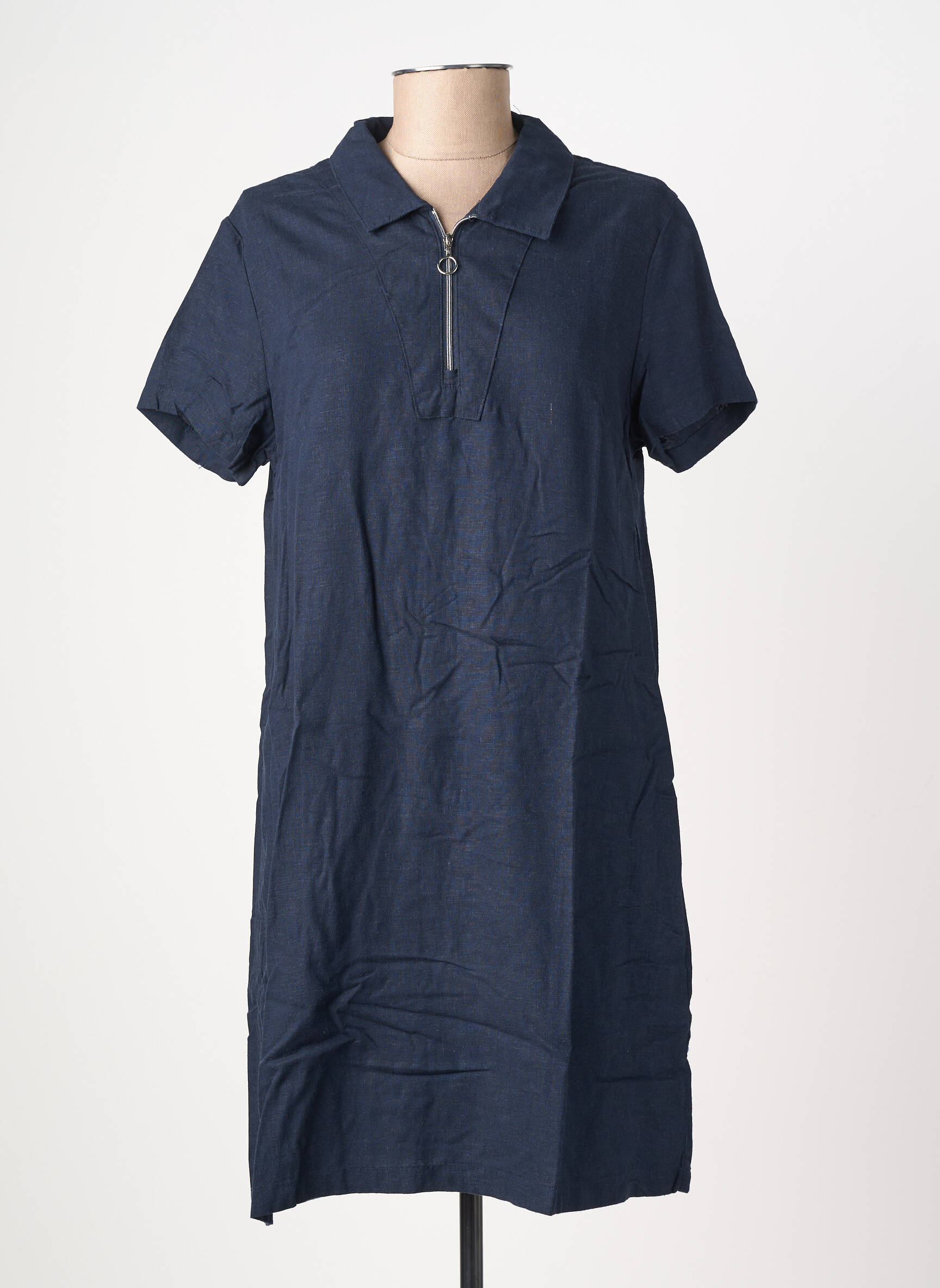 Rochie scurtă mâneci scurte mâneci scurte albastru BASTINGAGE femeie