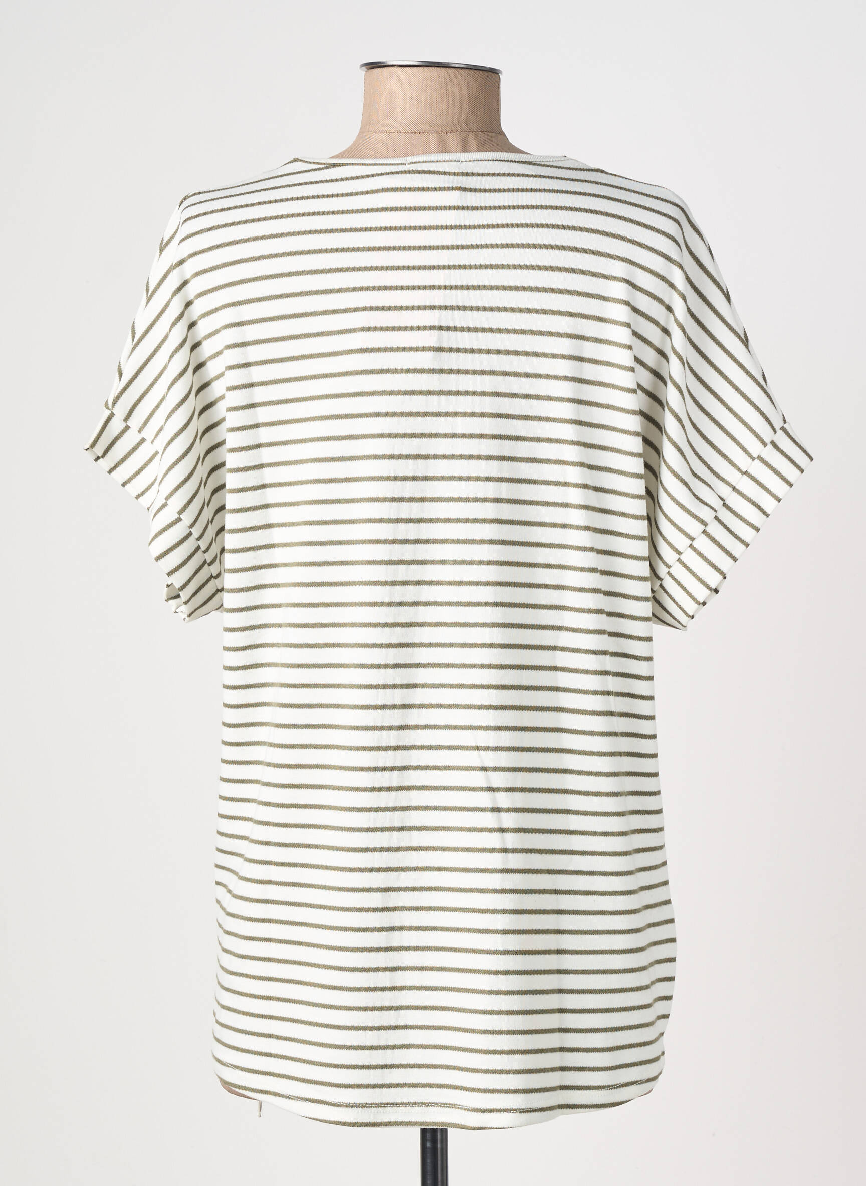 Tricou croială dreaptă mâneci scurte verde DREAM VALLEY femeie