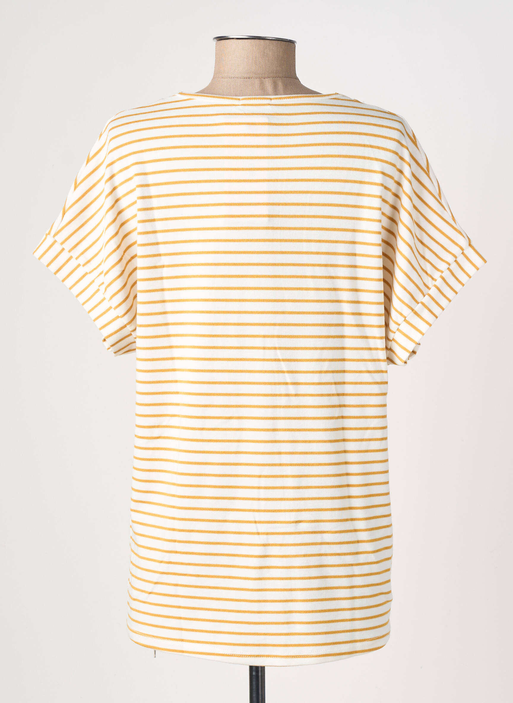 Tricou croială dreaptă mâneci scurte galben DREAM VALLEY femeie