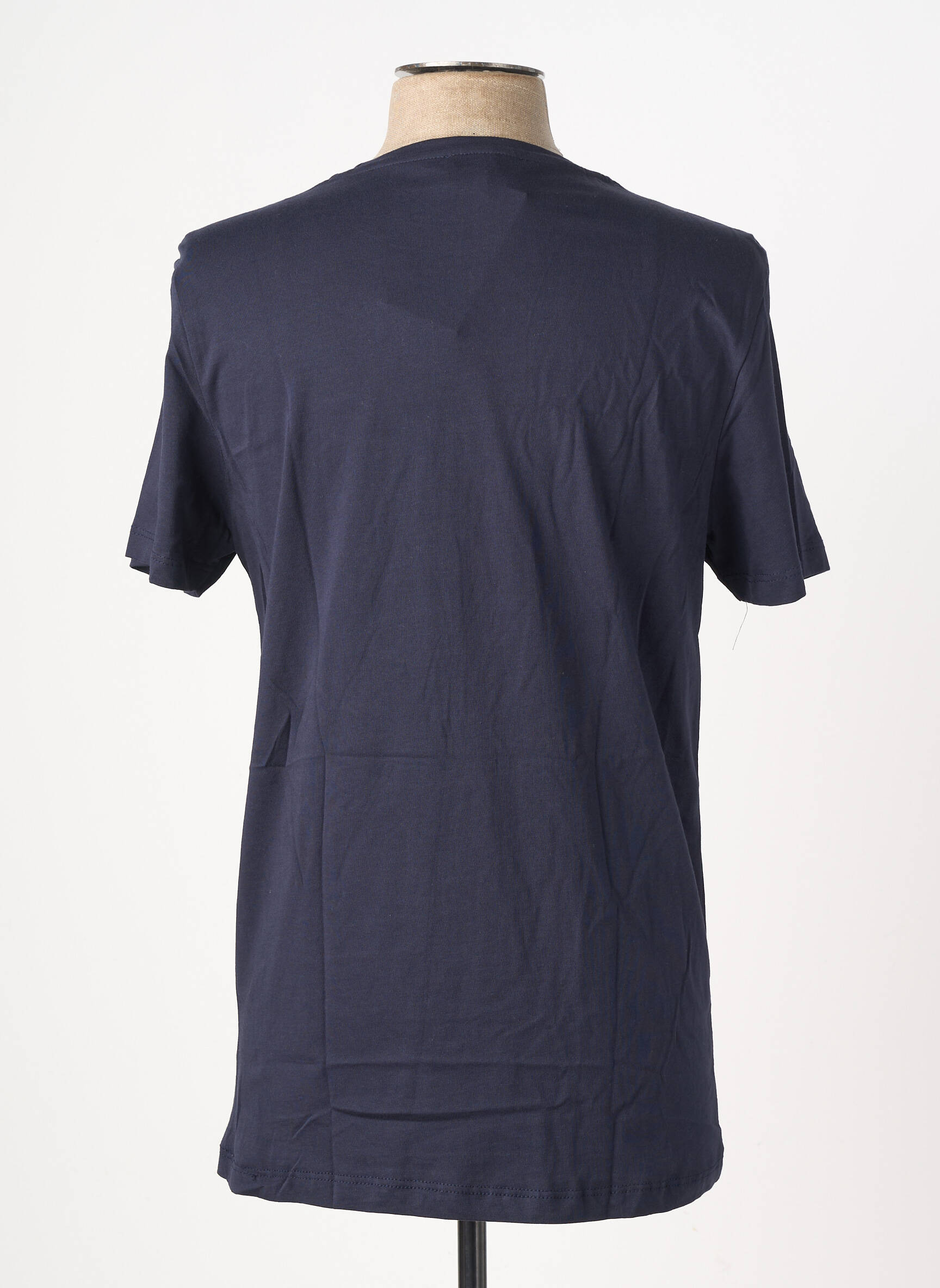 Tricou broderie mâneci scurte albastru OAKS VALLEY bărbat