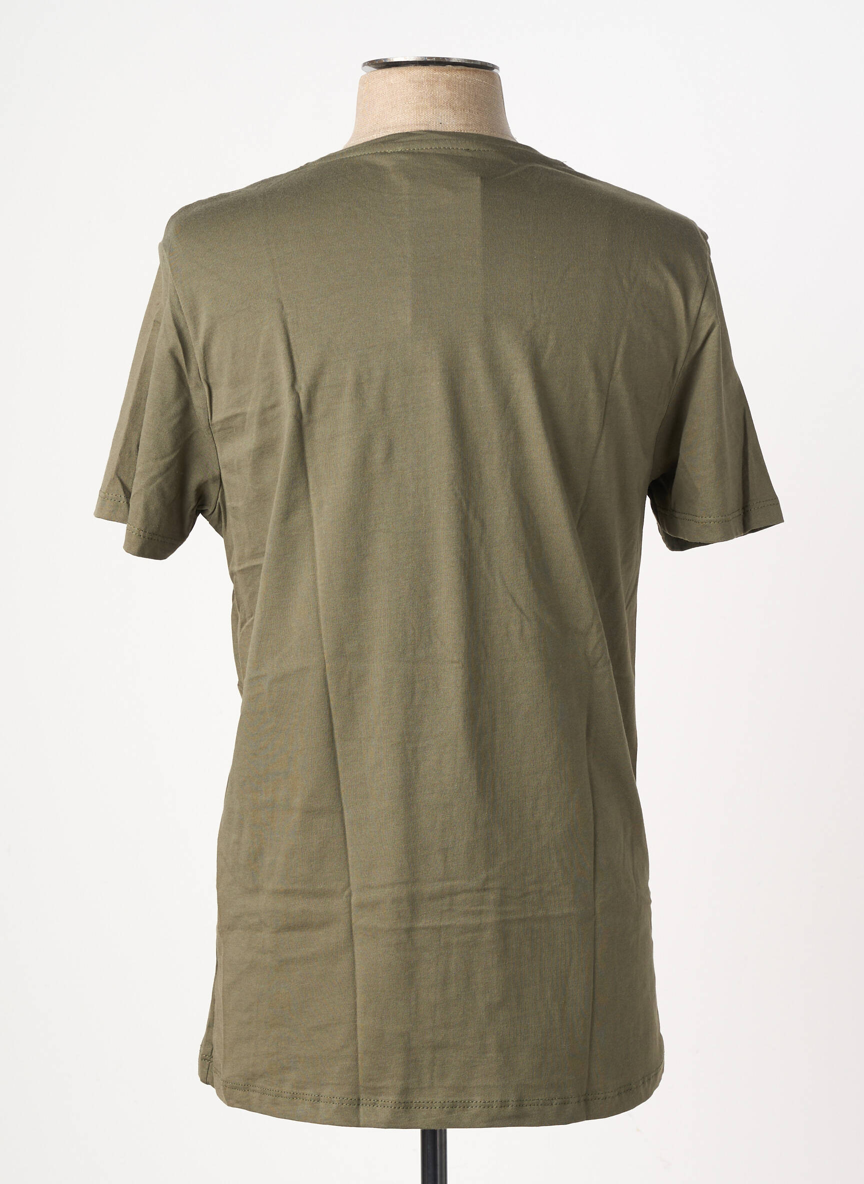 Tricou broderie mâneci scurte verde OAKS VALLEY bărbat