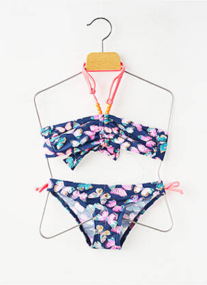 Costum de baie din două piese elasticitate albastru LAGON BLEU fată