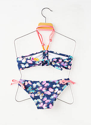 Costum de baie din două piese elasticitate albastru LAGON BLEU fată